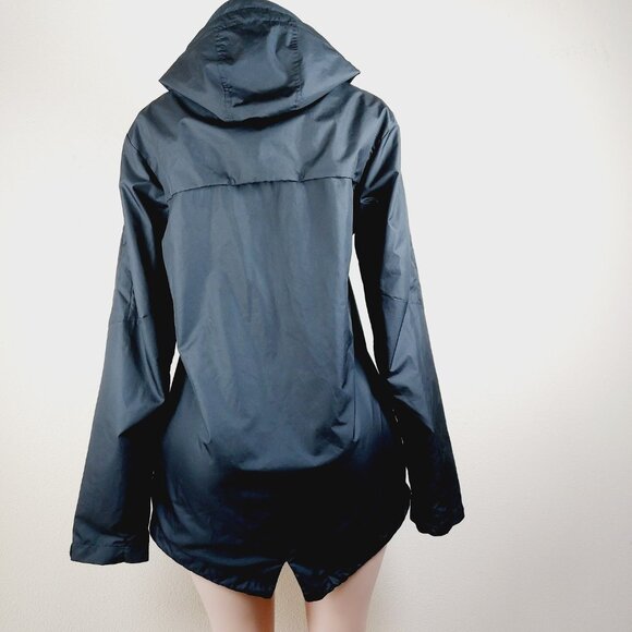 Nike Women's Black Shield Hooded Outdoor Trail Long Windbreaker Jacket Size M - Picture 3 of 14